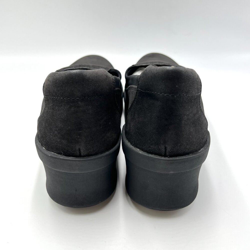 Clarks Womens Size 11 Step Rose Moon Black Comfort Wedges Loafers Shoes New - Picture 6 of 13